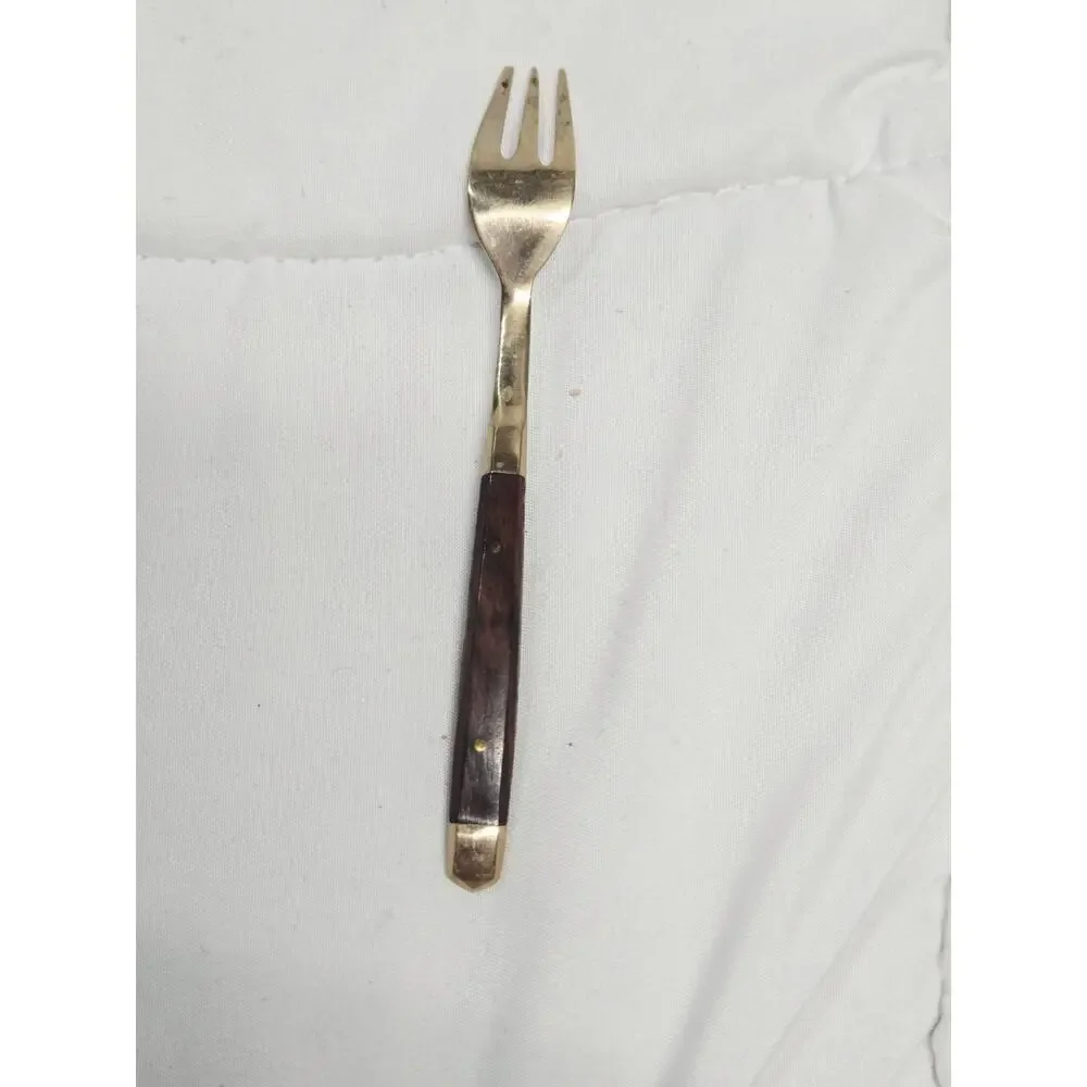 Fork Cutlery Bronce Wood Serving Utensils Replacement Vtg Cocktail Dessert